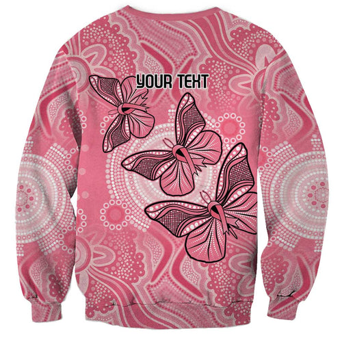 Personalized Pink Butterfly Spirit Sweatshirt Australia’s Breast Cancer Awareness - Aussie Hoodie