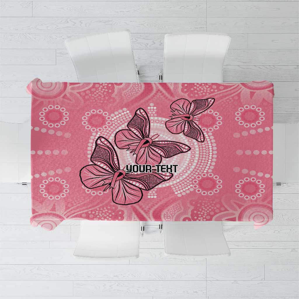 Personalized Pink Butterfly Spirit Tablecloth Australia’s Breast Cancer Awareness - Aussie Hoodie