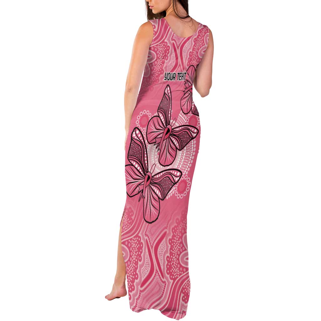 Personalized Pink Butterfly Spirit Tank Maxi Dress Australia’s Breast Cancer Awareness - Aussie Hoodie