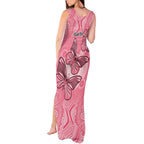 Personalized Pink Butterfly Spirit Tank Maxi Dress Australia’s Breast Cancer Awareness - Aussie Hoodie