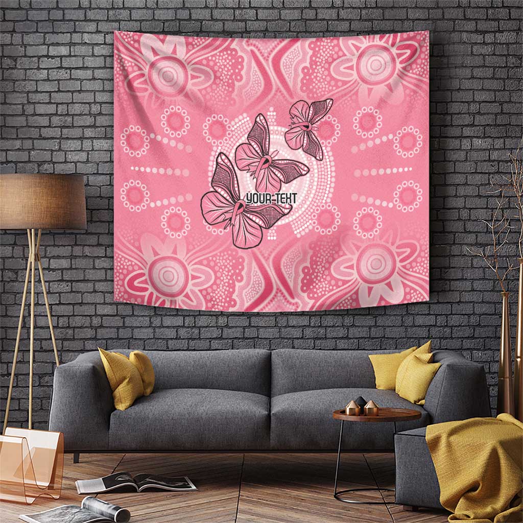 Personalized Pink Butterfly Spirit Tapestry Australia’s Breast Cancer Awareness - Aussie Hoodie