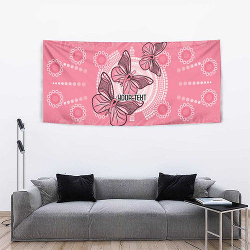 Personalized Pink Butterfly Spirit Tapestry Australia’s Breast Cancer Awareness - Aussie Hoodie