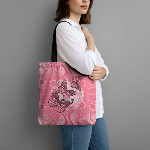 Personalized Pink Butterfly Spirit Tote Bag Australia’s Breast Cancer Awareness - Aussie Hoodie