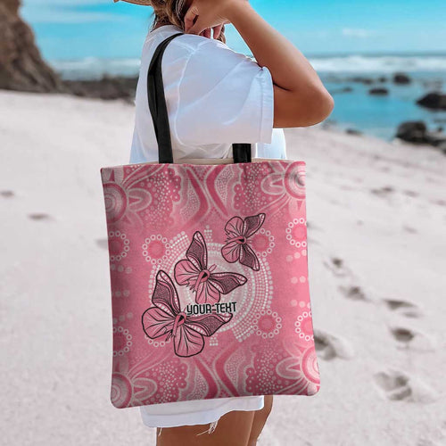 Personalized Pink Butterfly Spirit Tote Bag Australia’s Breast Cancer Awareness - Aussie Hoodie