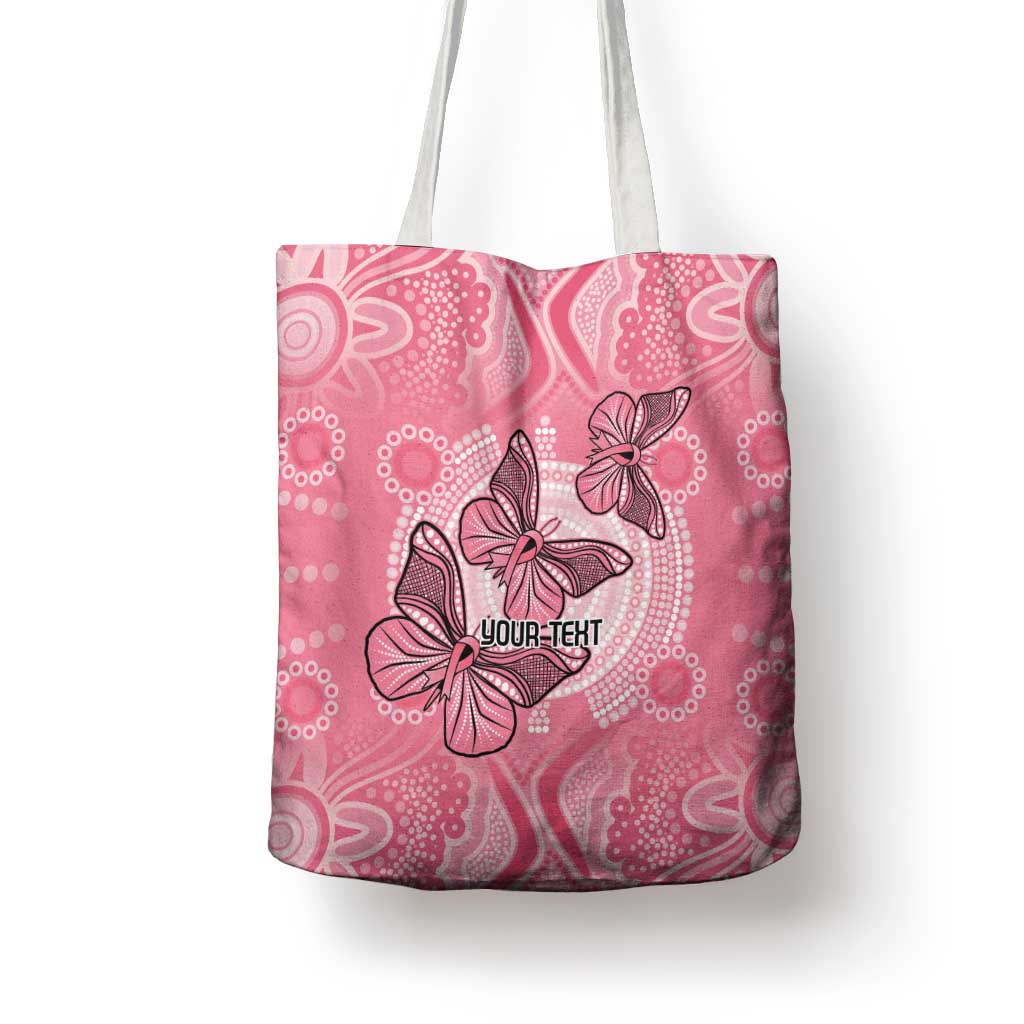 Personalized Pink Butterfly Spirit Tote Bag Australia’s Breast Cancer Awareness - Aussie Hoodie