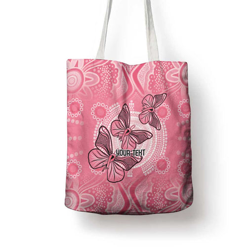 Personalized Pink Butterfly Spirit Tote Bag Australia’s Breast Cancer Awareness - Aussie Hoodie