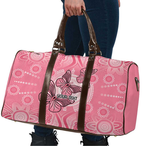 Personalized Pink Butterfly Spirit Travel Bag Australia’s Breast Cancer Awareness - Aussie Hoodie