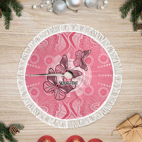 Personalized Pink Butterfly Spirit Tree Skirt Australia’s Breast Cancer Awareness - Aussie Hoodie