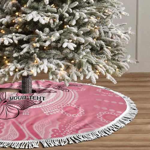 Personalized Pink Butterfly Spirit Tree Skirt Australia’s Breast Cancer Awareness - Aussie Hoodie
