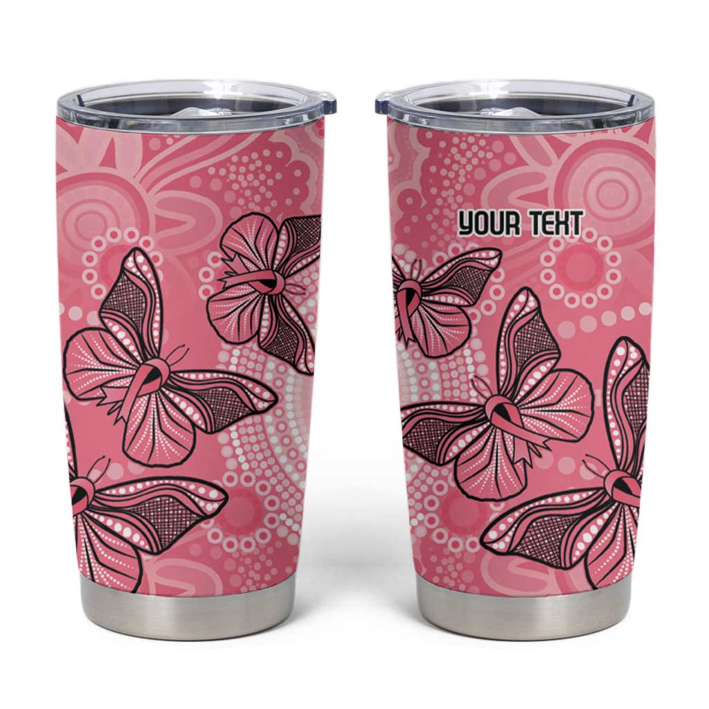 Personalized Pink Butterfly Spirit Tumbler Cup Australia’s Breast Cancer Awareness - Aussie Hoodie