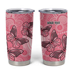 Personalized Pink Butterfly Spirit Tumbler Cup Australia’s Breast Cancer Awareness - Aussie Hoodie