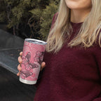 Personalized Pink Butterfly Spirit Tumbler Cup Australia’s Breast Cancer Awareness - Aussie Hoodie