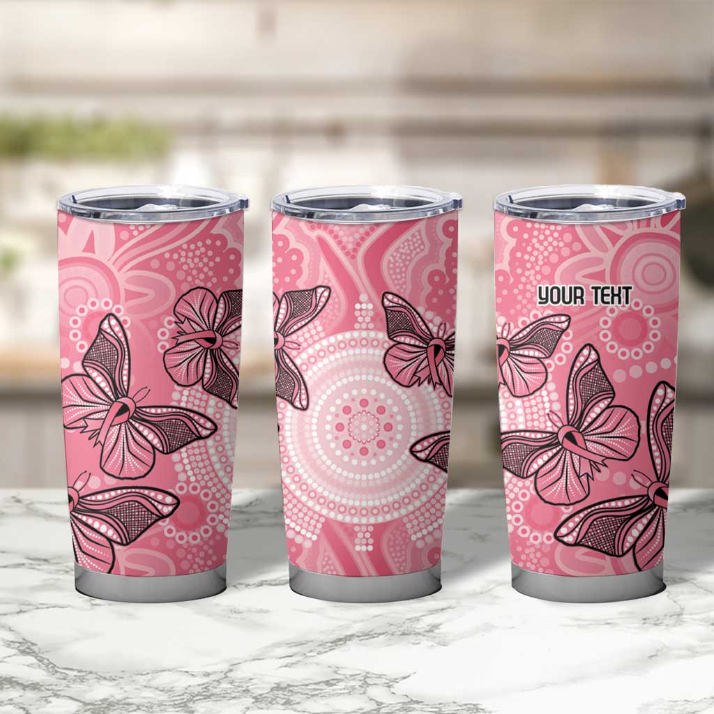 Personalized Pink Butterfly Spirit Tumbler Cup Australia’s Breast Cancer Awareness - Aussie Hoodie