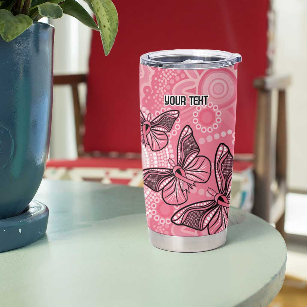 Personalized Pink Butterfly Spirit Tumbler Cup Australia’s Breast Cancer Awareness - Aussie Hoodie