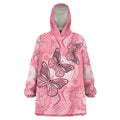 Personalized Pink Butterfly Spirit Wearable Blanket Hoodie Australia’s Breast Cancer Awareness - Aussie Hoodie