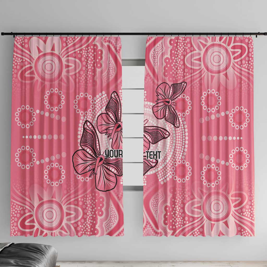 Personalized Pink Butterfly Spirit Window Curtain Australia’s Breast Cancer Awareness - Aussie Hoodie