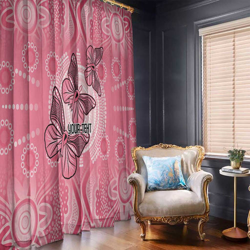 Personalized Pink Butterfly Spirit Window Curtain Australia’s Breast Cancer Awareness - Aussie Hoodie