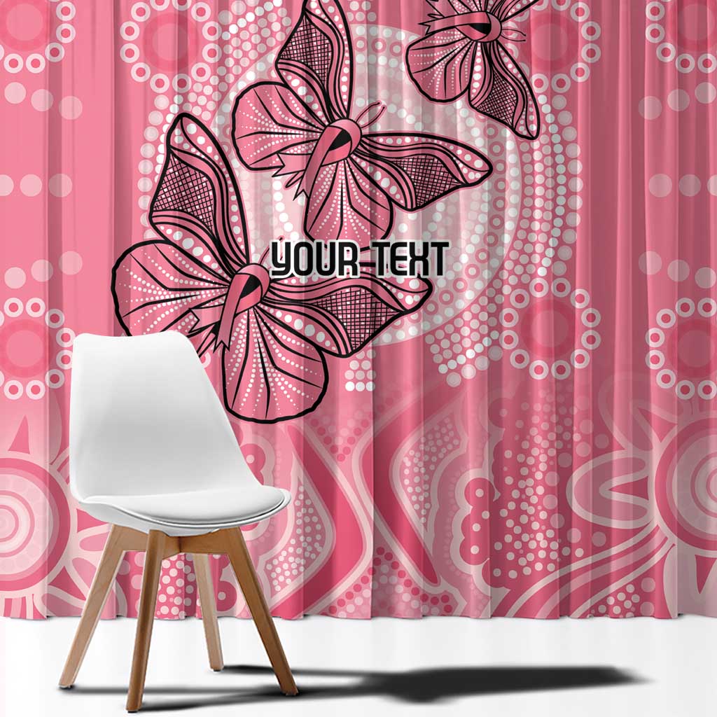 Personalized Pink Butterfly Spirit Window Curtain Australia’s Breast Cancer Awareness - Aussie Hoodie