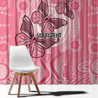 Personalized Pink Butterfly Spirit Window Curtain Australia’s Breast Cancer Awareness - Aussie Hoodie