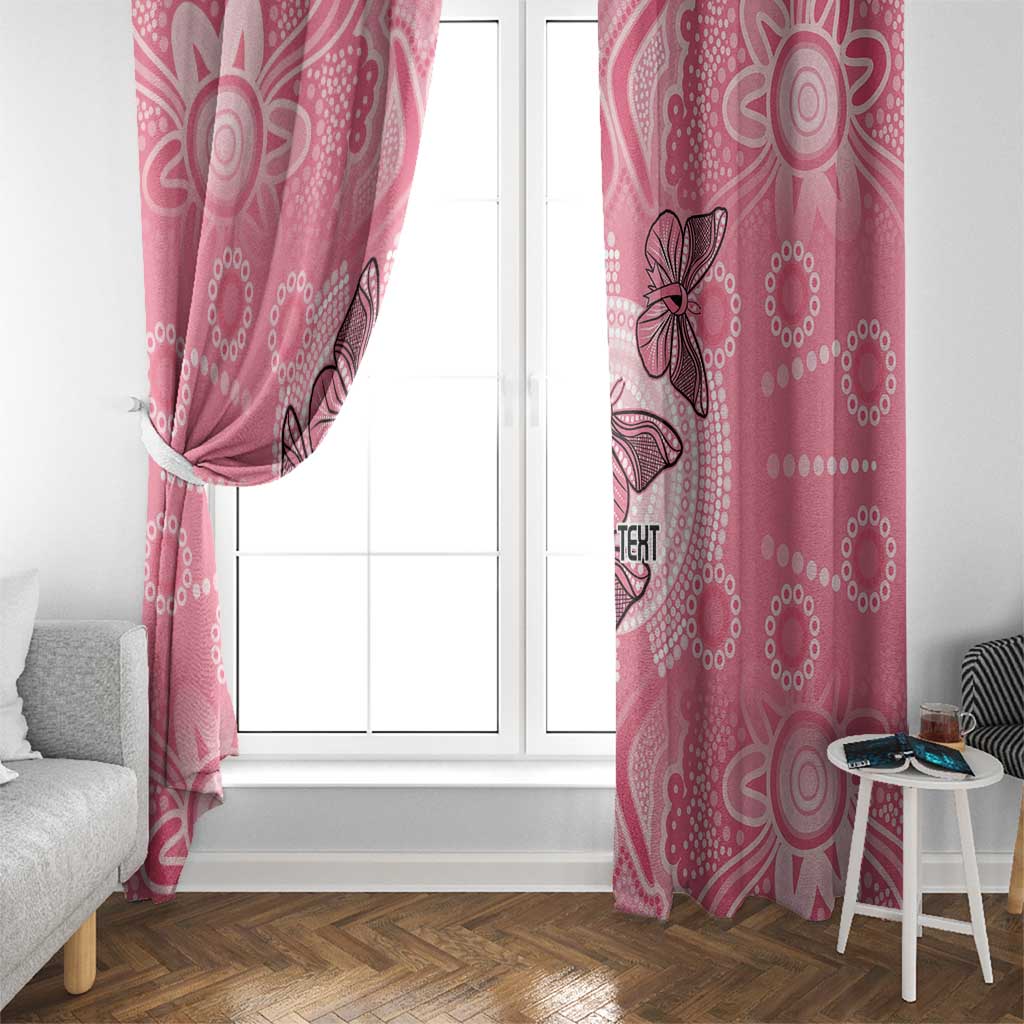 Personalized Pink Butterfly Spirit Window Curtain Australia’s Breast Cancer Awareness - Aussie Hoodie