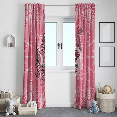Personalized Pink Butterfly Spirit Window Curtain Australia’s Breast Cancer Awareness - Aussie Hoodie