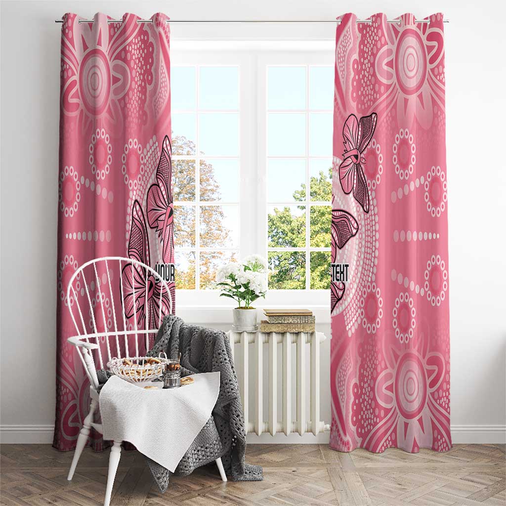 Personalized Pink Butterfly Spirit Window Curtain Australia’s Breast Cancer Awareness - Aussie Hoodie