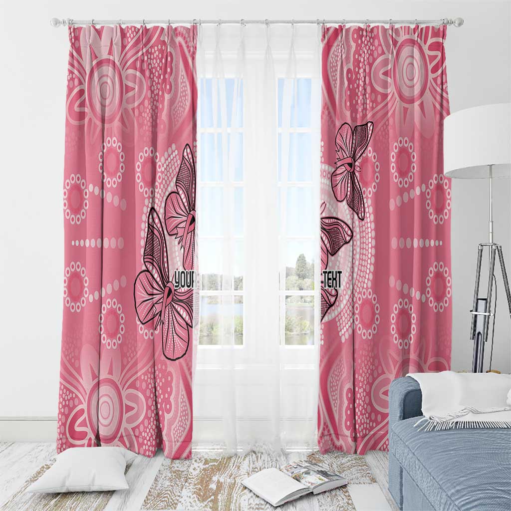 Personalized Pink Butterfly Spirit Window Curtain Australia’s Breast Cancer Awareness - Aussie Hoodie
