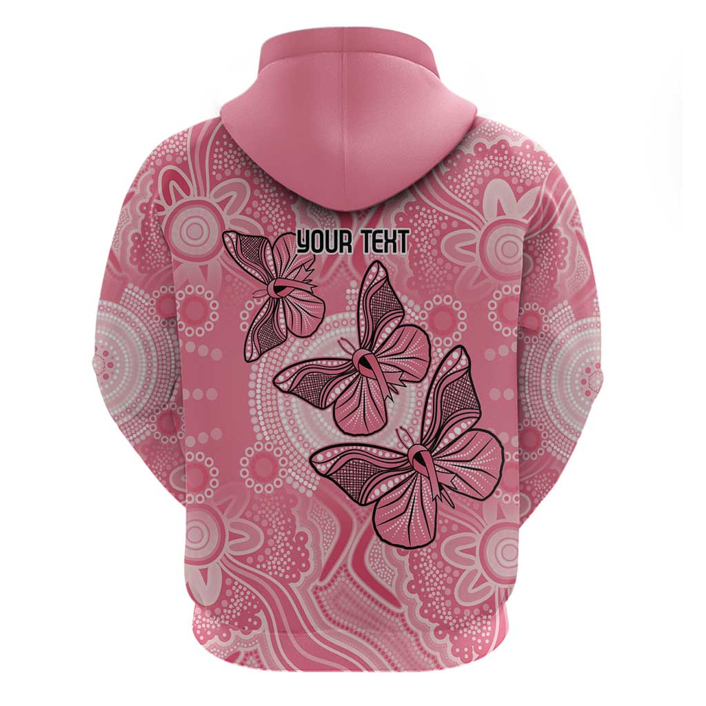 Personalized Pink Butterfly Spirit Zip Hoodie Australia’s Breast Cancer Awareness - Aussie Hoodie