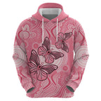 Personalized Pink Butterfly Spirit Zip Hoodie Australia’s Breast Cancer Awareness - Aussie Hoodie
