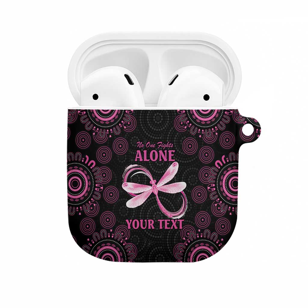 Personalized Pink Dragonfly Aboriginal of Hope AirPods Case Australia’s Breast Cancer Awareness - Aussie Hoodie