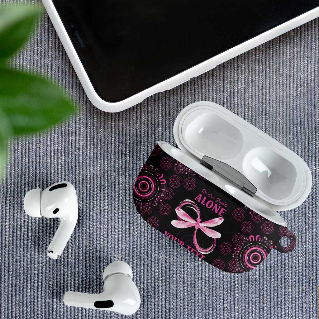 Personalized Pink Dragonfly Aboriginal of Hope AirPods Case Australia’s Breast Cancer Awareness - Aussie Hoodie