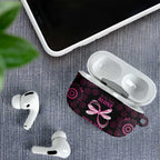 Personalized Pink Dragonfly Aboriginal of Hope AirPods Case Australia’s Breast Cancer Awareness - Aussie Hoodie