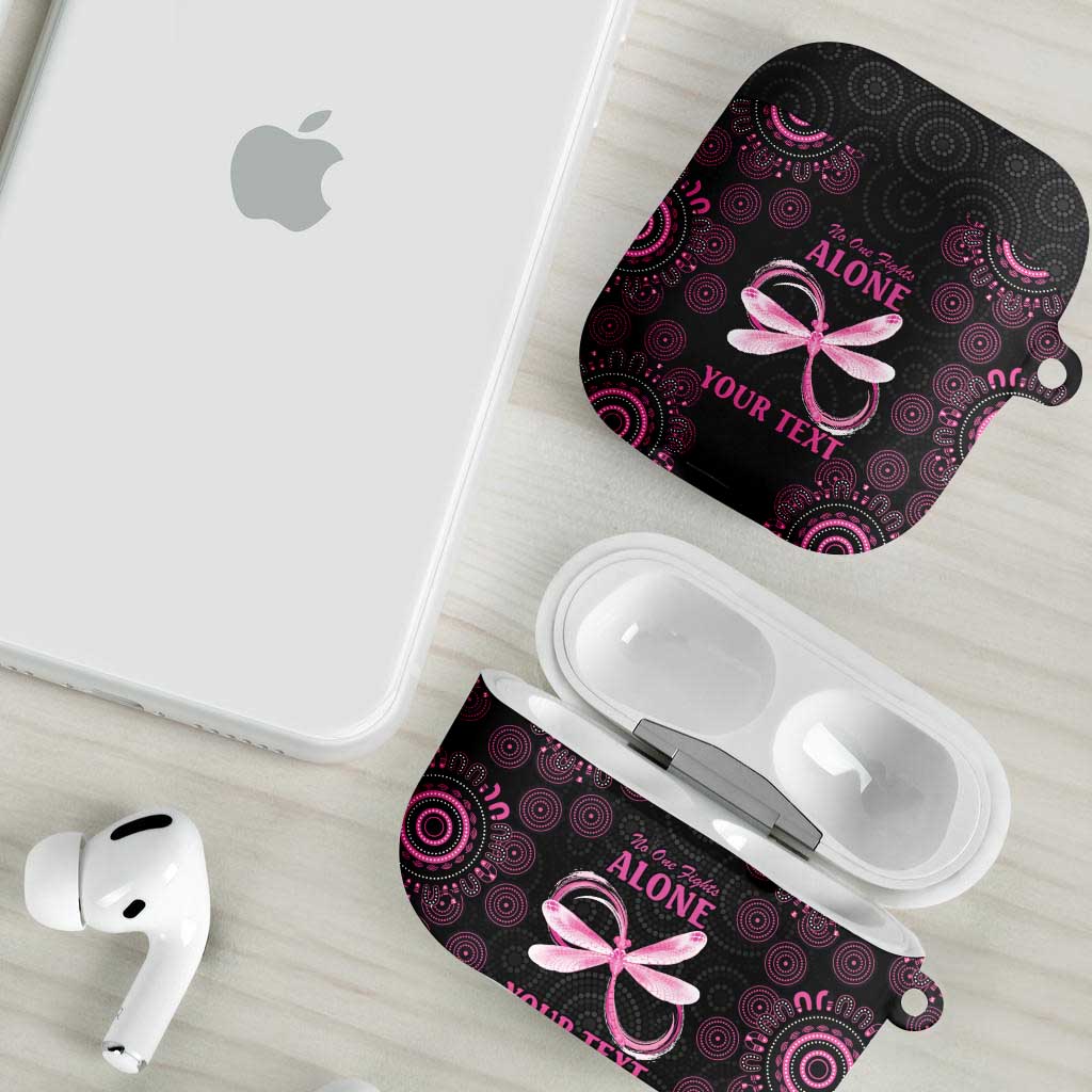 Personalized Pink Dragonfly Aboriginal of Hope AirPods Case Australia’s Breast Cancer Awareness - Aussie Hoodie