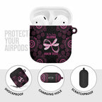 Personalized Pink Dragonfly Aboriginal of Hope AirPods Case Australia’s Breast Cancer Awareness - Aussie Hoodie