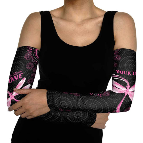 Personalized Pink Dragonfly Aboriginal of Hope Arm Sleeves Australia’s Breast Cancer Awareness - Aussie Hoodie