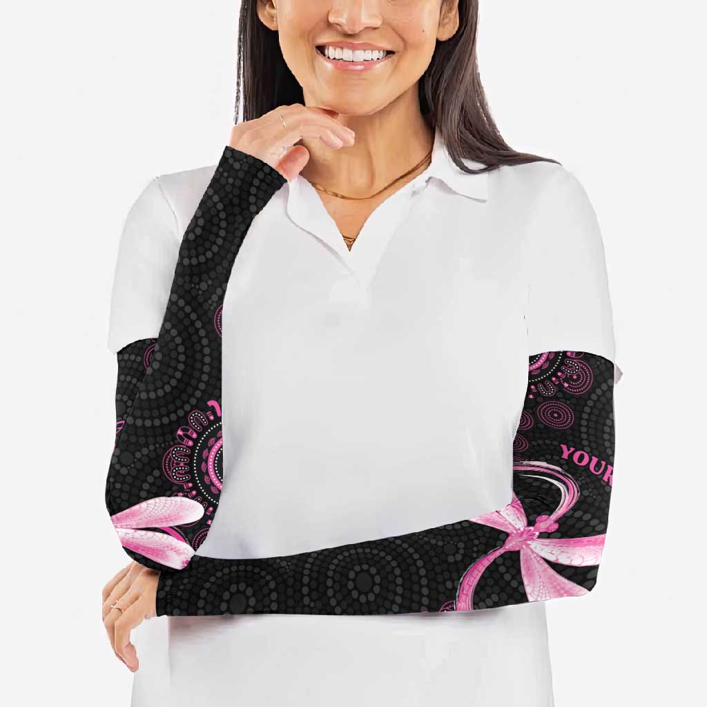 Personalized Pink Dragonfly Aboriginal of Hope Arm Sleeves Australia’s Breast Cancer Awareness - Aussie Hoodie