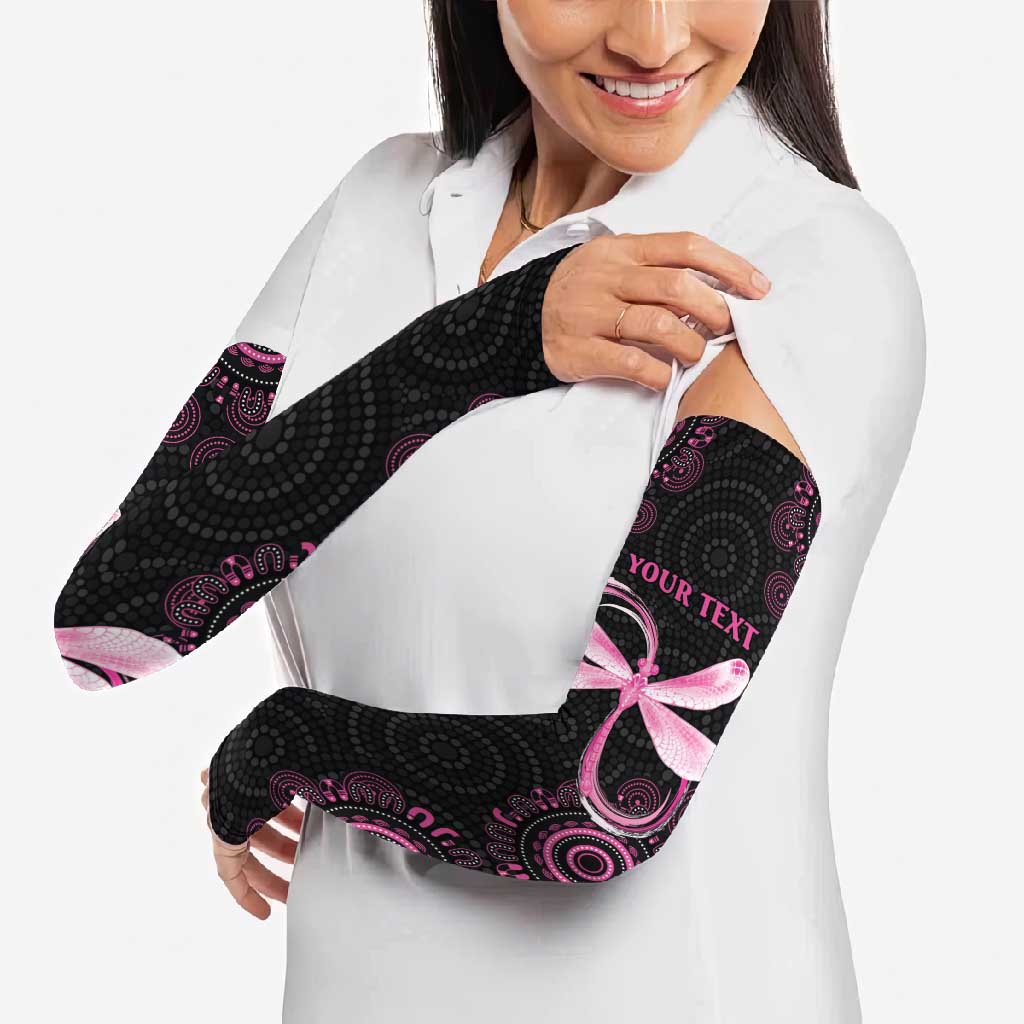 Personalized Pink Dragonfly Aboriginal of Hope Arm Sleeves Australia’s Breast Cancer Awareness - Aussie Hoodie
