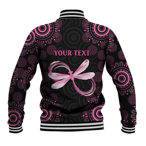Personalized Pink Dragonfly Aboriginal of Hope Baseball Jacket Australia’s Breast Cancer Awareness - Aussie Hoodie