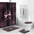 Personalized Pink Dragonfly Aboriginal of Hope Bathroom Set Australia’s Breast Cancer Awareness - Aussie Hoodie