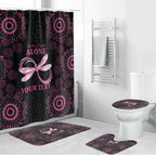 Personalized Pink Dragonfly Aboriginal of Hope Bathroom Set Australia’s Breast Cancer Awareness - Aussie Hoodie