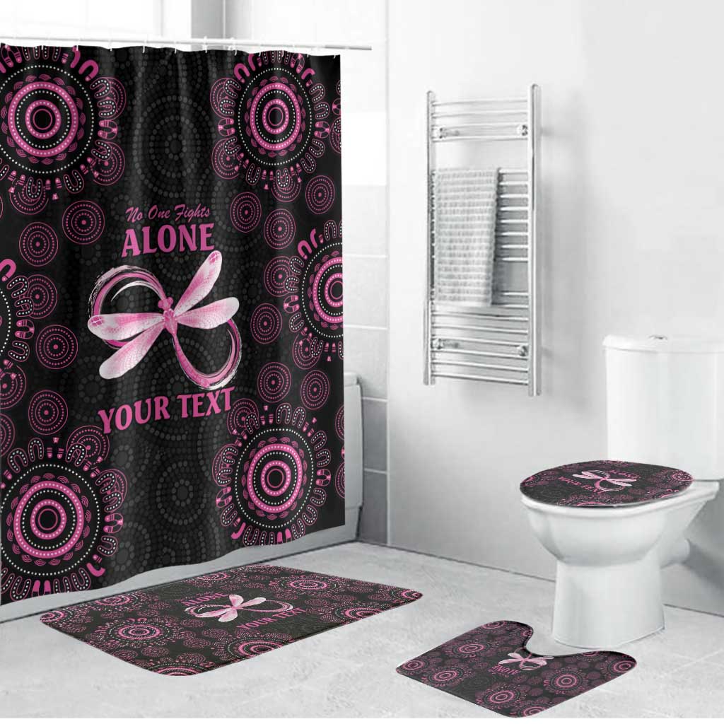 Personalized Pink Dragonfly Aboriginal of Hope Bathroom Set Australia’s Breast Cancer Awareness - Aussie Hoodie