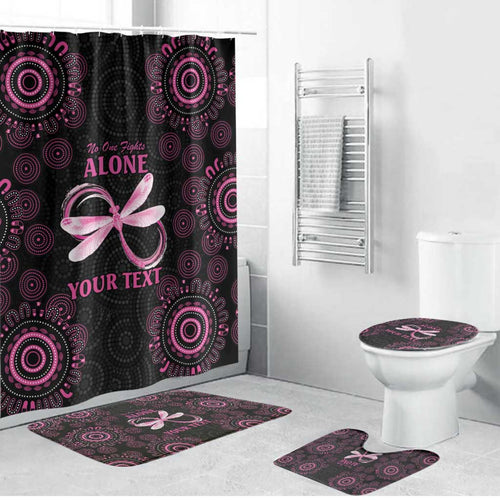 Personalized Pink Dragonfly Aboriginal of Hope Bathroom Set Australia’s Breast Cancer Awareness - Aussie Hoodie