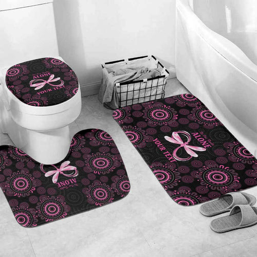 Personalized Pink Dragonfly Aboriginal of Hope Bathroom Set Australia’s Breast Cancer Awareness - Aussie Hoodie