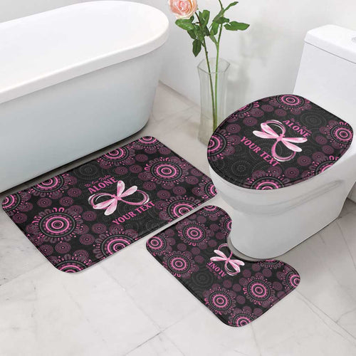 Personalized Pink Dragonfly Aboriginal of Hope Bathroom Set Australia’s Breast Cancer Awareness - Aussie Hoodie