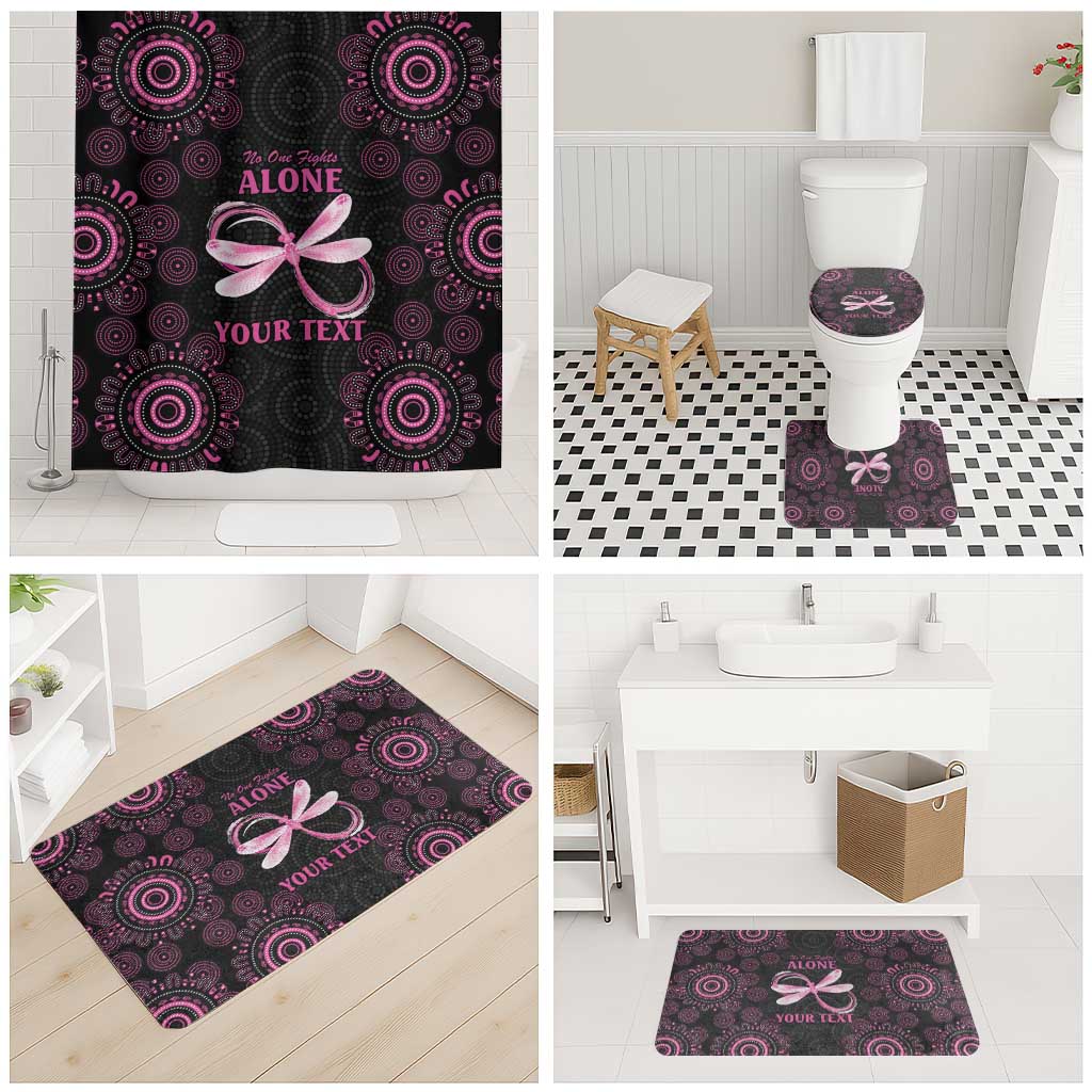 Personalized Pink Dragonfly Aboriginal of Hope Bathroom Set Australia’s Breast Cancer Awareness - Aussie Hoodie