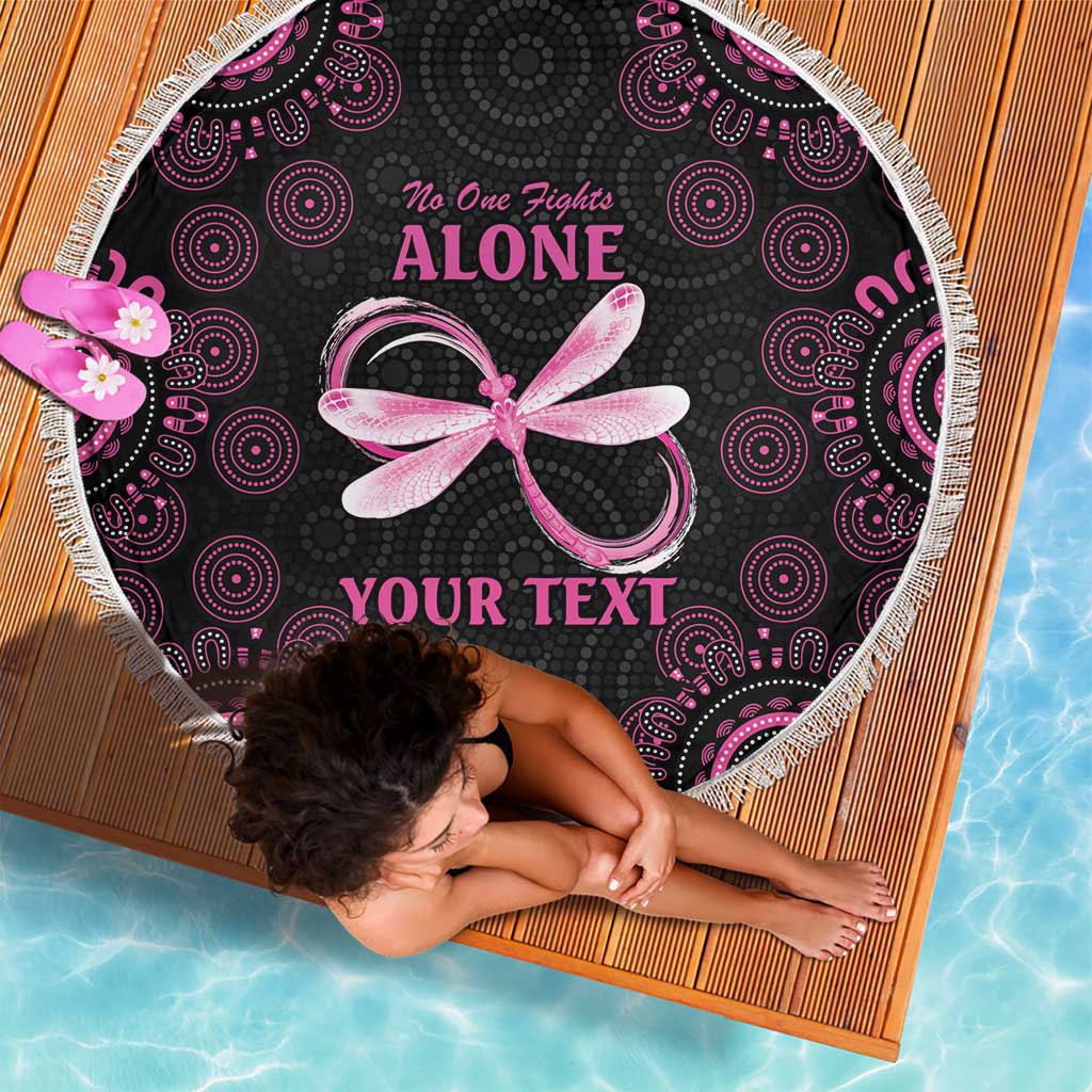 Personalized Pink Dragonfly Aboriginal of Hope Beach Blanket Australia’s Breast Cancer Awareness - Aussie Hoodie