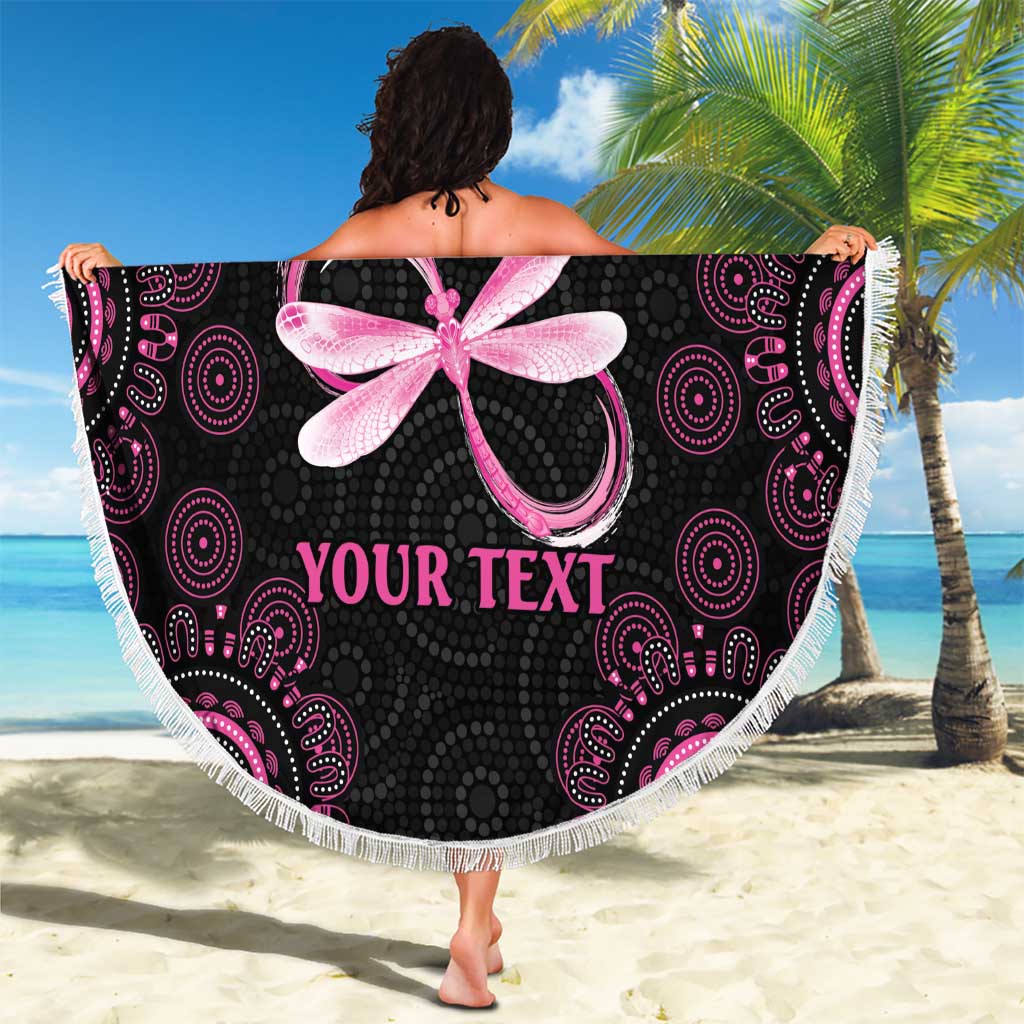 Personalized Pink Dragonfly Aboriginal of Hope Beach Blanket Australia’s Breast Cancer Awareness - Aussie Hoodie