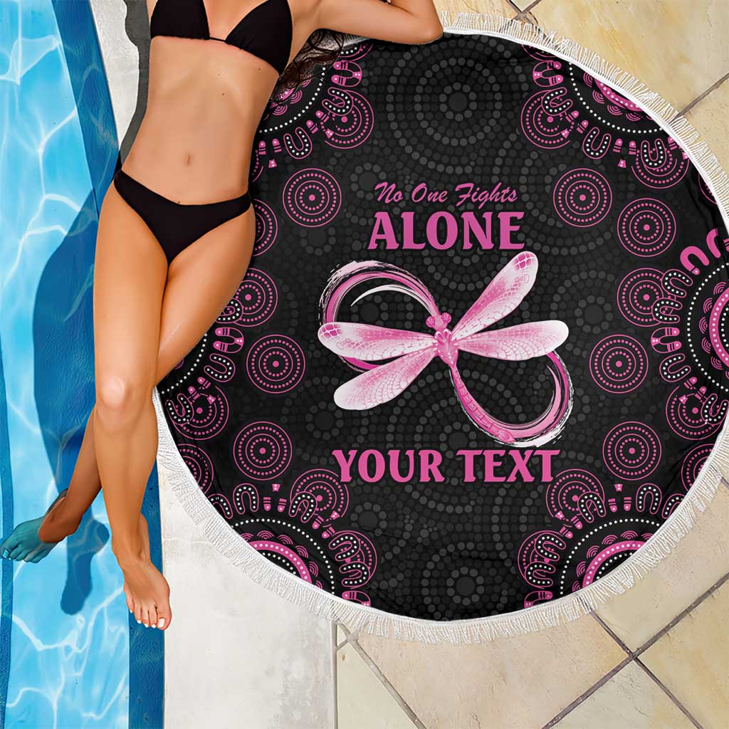 Personalized Pink Dragonfly Aboriginal of Hope Beach Blanket Australia’s Breast Cancer Awareness - Aussie Hoodie