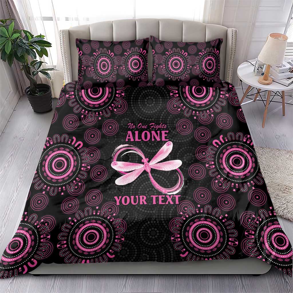 Personalized Pink Dragonfly Aboriginal of Hope Bedding Set Australia’s Breast Cancer Awareness - Aussie Hoodie