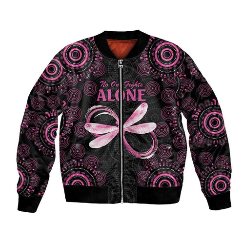 Personalized Pink Dragonfly Aboriginal of Hope Bomber Jacket Australia’s Breast Cancer Awareness - Aussie Hoodie